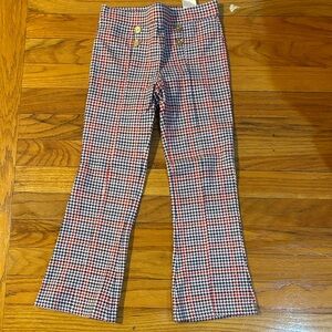Janie and Jack Red and Black Plaid Kids Pants